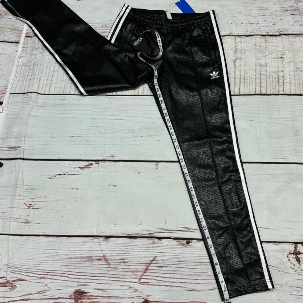 ADIDAS ORIGINALS PREMIUM FAUX LEATHER SST LUXE TRACK PANTS Python skin Small nwt - Picture 5 of 17